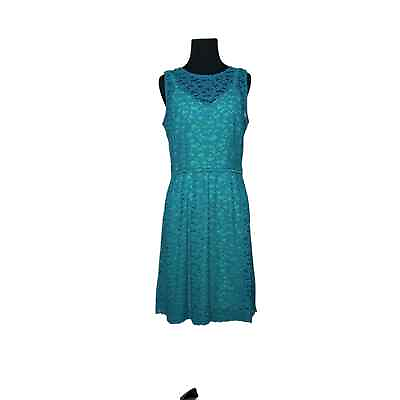 #ad Donna Rocco green lace lined cocktail dress size 8 $21.00
