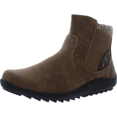 #ad Wanderlust Womens Sue Faux Fur Lined Comfort Zip Up Ankle Boots Shoes BHFO 6413 $54.00