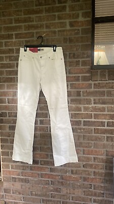 #ad Levi Strauss Signature Bootcut Jeans Size 12 Long White NWT $23.00