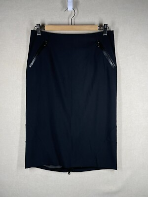 #ad Boston Proper Skirt Womens 6 Black Pencil Straight Zippers New Lined $32.99