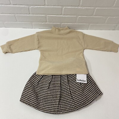 #ad #ad NEW Cute Trendy Girls Houndstooth Skirt Set Size 100 3 4years $17.50