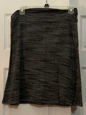 #ad Architect Petites Size PL Grey A line Wide Waistband Skirt Ruching on Waistband $12.99