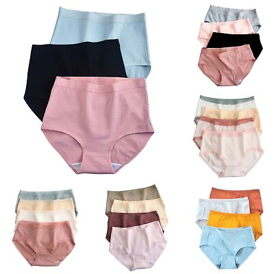 #ad 6pcs Cotton Underwear for Womens Plus Size Briefs Panty Bikini Beach Underwears $21.90