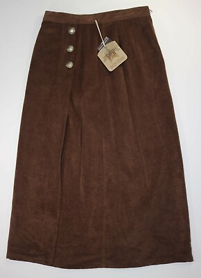 Saddle Ridge Vintage Collection Brown Maxi Skirt Length 33quot; Size 9 10 P NWT $39.99