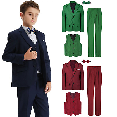 #ad Kids Suits Boys Wedding Formal Tuxedo Christmas Dinner Party Dress Up School Set $34.99