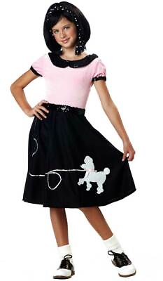 #ad Girls 50S Hop With Poodle Skirt Halloween Costume Kids Children $9.54