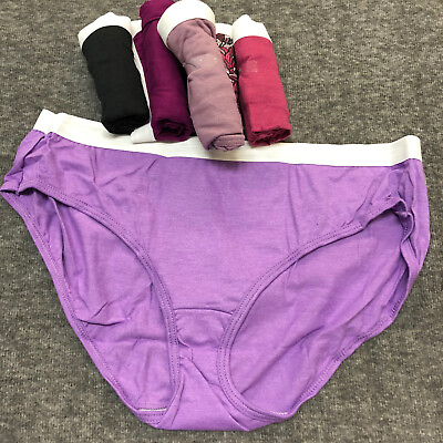#ad 6 PACK Unbranded Girls Briefs Panties Underwear Multicolor Pattern Solid NWOT $17.49