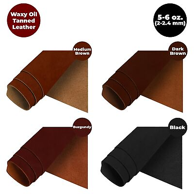 #ad ELW Oil Tanned Waxy Finish Leather 5 6 oz 2 2.4mm Full Grain Cowhide $289.99