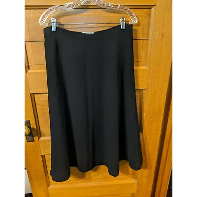 #ad Brownstone Studio Size PL Black Skirt Long Straight Lined Petite $19.97