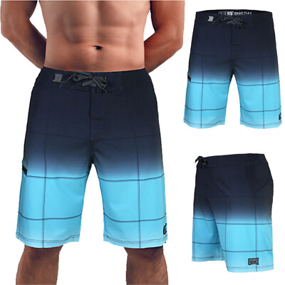 #ad Men Quick Dry Board Shorts with Lining Swim Surf Trunks Summer Holiday Sportwear $16.09