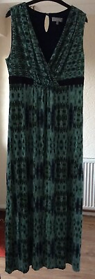 PER UNA TURQUOISE EXTRA LONG MAXI DRESS SIZE 14L GREAT CONDITION GBP 14.00