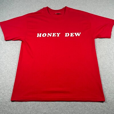 #ad Vintage Humor Funny Shirt Adult Large Red Single Stitch Honey Dew Mens 90s $20.00
