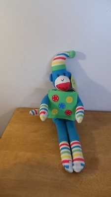 ST JUDE CHILDRENS RESEARCH NWT PLUSH BLUE SOCK MONKEY CHIMP CUTE 21quot; TALL $17.99
