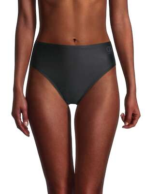 #ad MSRP $58 Dkny High Cut Bikini Bottoms Black Size Medium $20.99