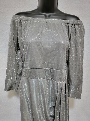 #ad Dress Size M OR L Womens Silver Black Glitter $36.99