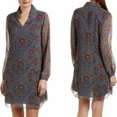 #ad 📚Cabi • Provincial Dress Floral Long Sleeve Shift Tunic Boho Dress Size Small $34.98