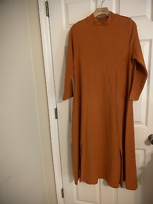 Soft Surroundings Burnt Orange SOFT Maxi dress PETITE MEDIUM $34.00