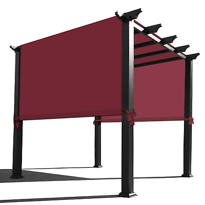 Waterproof Pergola Replacement Shade Cover Panel w Rod Pocket in Burgundy Red $78.02