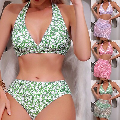 #ad Bikini Swimsuits For Women Tummy Control 2 Pieces Sexy Tankini Swimming Sailing $14.44