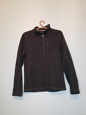 #ad North Face Men#x27;s Sz S Zip Neck Pullover Gray Jacket Long Sleeve Warm Pocket $19.99