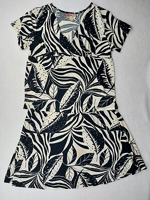 Hilo Hattie Hawaiian Top amp; Skirt Set Womens Size 2xl XL Black White Floral $15.99