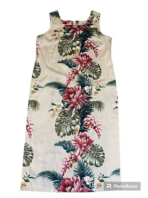 #ad Hawaiian tropical floral print dress 1X $45.00