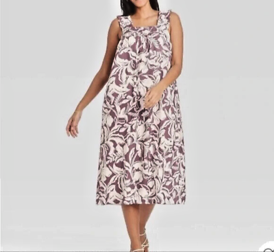 #ad NWT A New Day Multi Color Plus Size 4X Babydoll Hawaiian Sundress Maxi Lined $21.28
