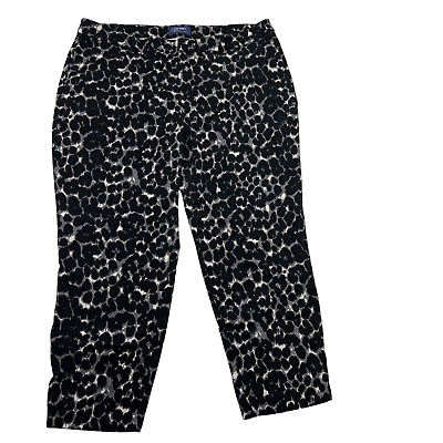 Old Navy Womens Grey Cheetah Print Capri Pants Size 16 Harper Mid Rise $14.44