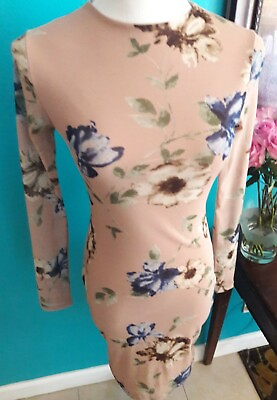 #ad Women Bodycon Floral Long Sleeve Evening Party Cocktail Club Short Mini Dress $20.00