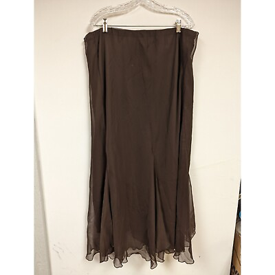 Catos Size 18 20W Skirt Long Brown Lined Aline $16.95