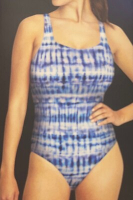 #ad Speedo Woman#x27;s Printed Square Neck One Piece Swimsuit F21 $24.95