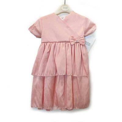 #ad Kids Baby Girl Party Dress Pink Bow Tiered Skirt Toddler Clothes Princess Dress GBP 15.99