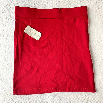 #ad #ad Forever 21 Women#x27;s Medium M Skirt Short Length Straight Pencil Dark Red NWT $11.97