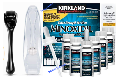 #ad Kirkland Minoxidil 5% Extra Strength Derma Roller For Hair Beard Growth 1 6 Supp $26.99