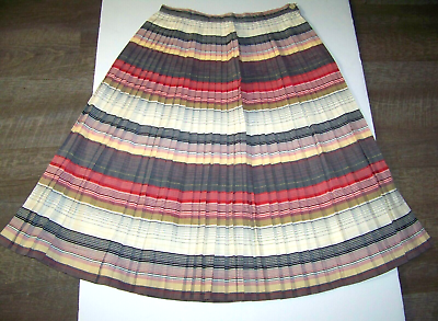 #ad Vintage Accordion Pleated Plaid Skirt Women 12 Albert Lewis For Tudor Square NY $39.00