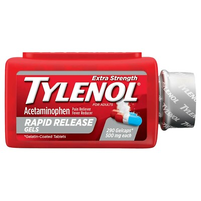 #ad TYLENOL RAPID RELEASE Extra Strength Acetaminophen 500mg290 Gelcap EXP 10 2024 $18.98