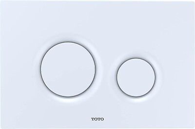 #ad TOTO YT930#WH Basic Round Push Plate Dual Button White for DuoFit In Wall $49.86