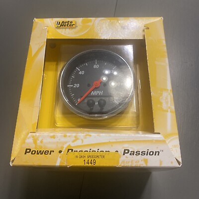 #ad AutoMeter 1449 Designer Black In Dash Speedometer Electronic GPS $348.00