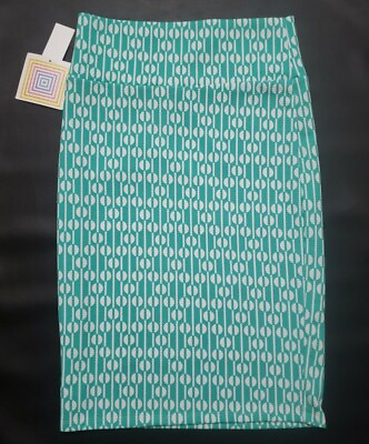 #ad Lularoe Cassie Pencil Green Skirt Women#x27;s Size Small NWT $10.00
