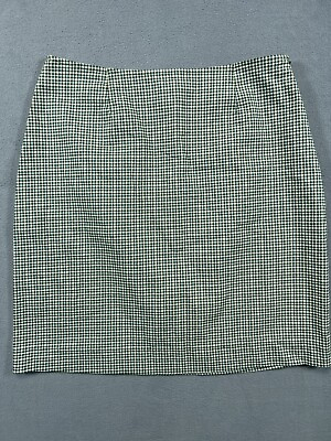 Faded Glory Stretch Skirt Womens 8 Green Plaid Pencil Work Casual Ladies $14.25