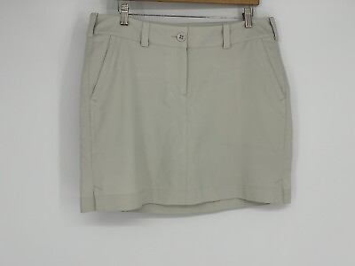 #ad Nike Khaki Athletic Mini Skort Shorts Under Skirt Women#x27;s Size 12 $34.30