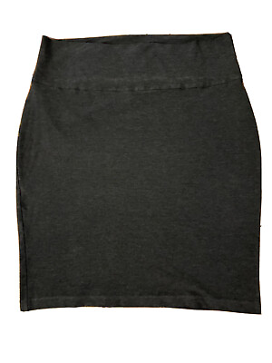 #ad Eileen Fisher Charcoal Viscose Nylon Lycra Stretch Pull On Skirt Sz. M $24.93