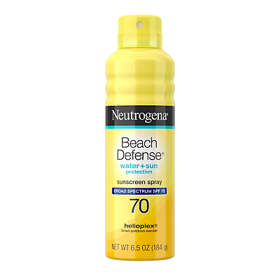 #ad Neutrogena Beach Defense Sunscreen Spray Lotion SPF 70 6.5 OZ 2 PACK $10.00