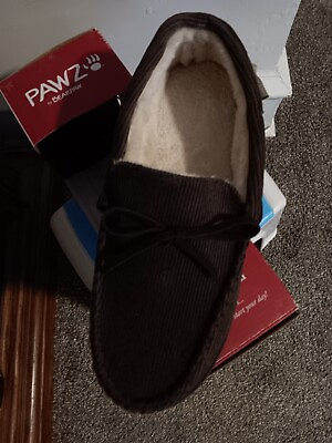 #ad PAWZ By Bearpaw Slippers Men#x27;s Indoor Outdoor Brown Corduroy Sz 10 Medium $39.99