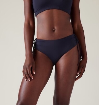 #ad Athleta Cinch Full Bikini Bottom Size Small Blue NWT #532446 $27.19