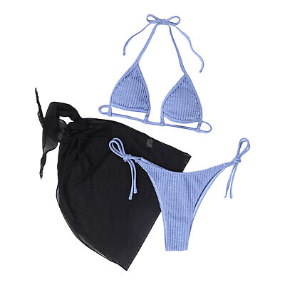 #ad 1 Set Bikini Underwear Allergy Free Wear Resistant Women Bikini All match Solid $17.58