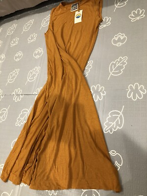 Nwt Jungmaven Hermosa Dress Maxi Copper M Hemp Long Sleeveless MSRP $76 $45.00