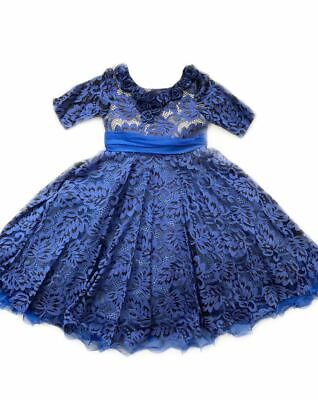 #ad Girls#x27; Blue Lace Overlay Special Occasion Dress $84.99