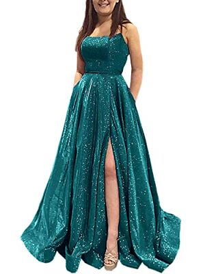GRAB A DRESS Prom Dresses Long Plus Size A Line with Pockets Formal Evening Ball $98.99