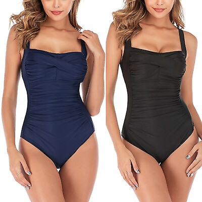 #ad Women#x27;s One Piece Athletic Swimsuit Training Swimwear Racerback Bathing Suit $15.66
